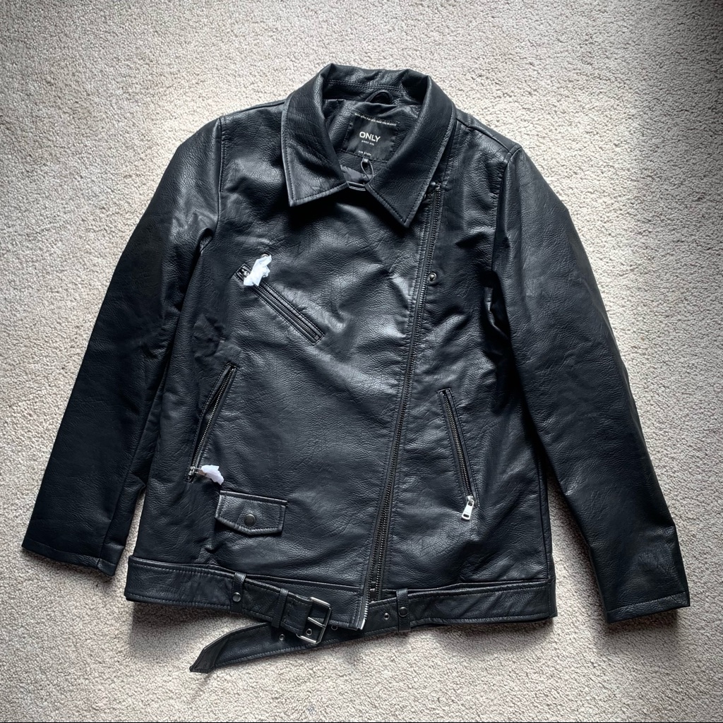 Asos Only Oversized Faux Leather Biker Jacket